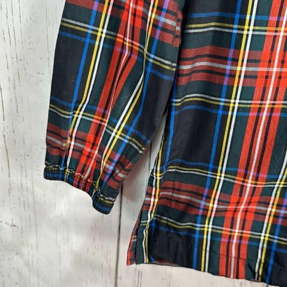 J.Crew Plaid Velvet Trim Blouse Preppy Holiday Classic Academia Chic Layering - Picture 7 of 15